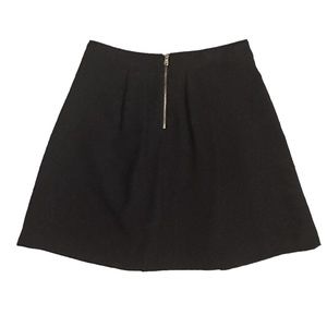 Zara | A-line black skirt with gold black zipper